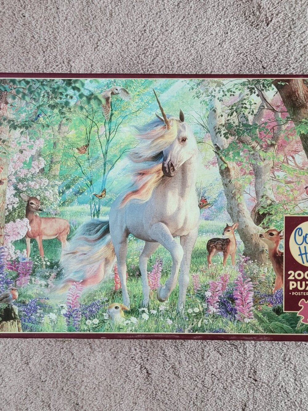 Cobble Hill 2000 Piece Random Cut Puzzle Unicorn and Friends By David Penfound